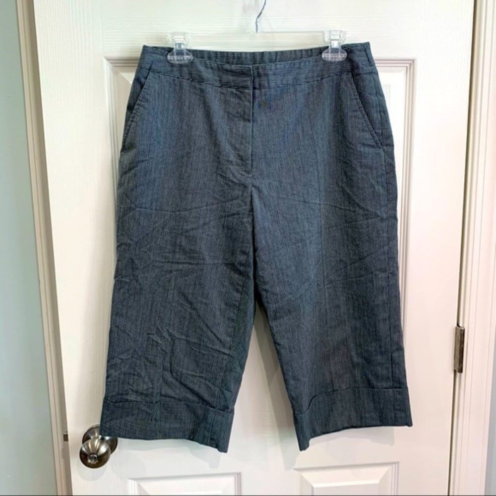 Kim Rogers long‎ shorts crop capris black & white - Picture 1 of 5